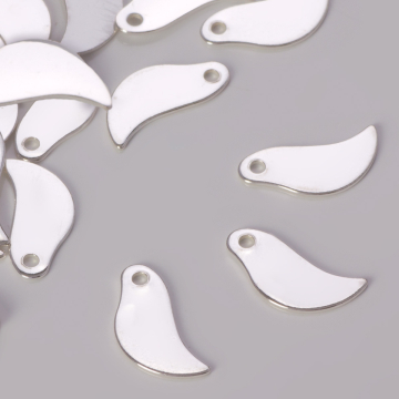 Blaszki celebrytki listek z dziurką 12mm AG925