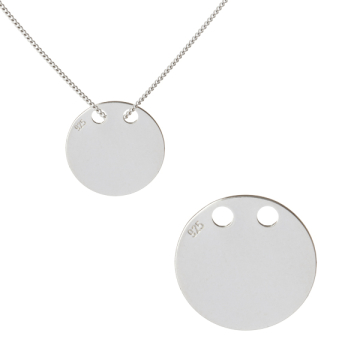 Srebrna celebrytka kółko 14mm AG925