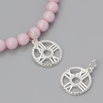 Srebrna zawieszka zegar tarczowy 15mm  AG925