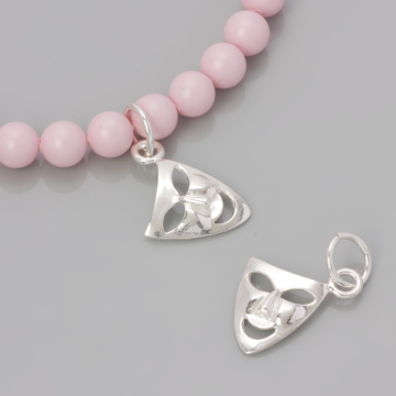 Srebrna zawieszka teatr - maska uśmiechnięta AG925 14x11mm