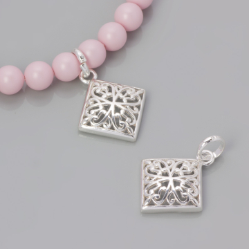 Srebrna zawieszka kwadrat 20mm AG925