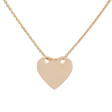 Blaszka celebrytka serce AG925 pozłacana 13mm