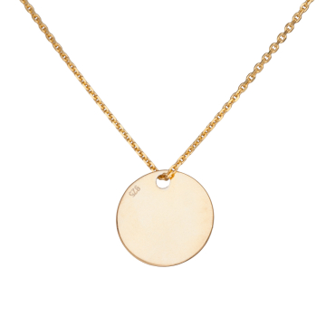 Blaszka celebrytka kółko AG925 pozłacana 14mm