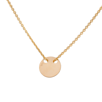 Blaszka celebrytka kółeczko AG925 pozłacana 10mm