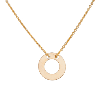 Blaszka celebrytka kółko AG925 pozłacana 14mm