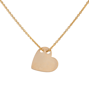 Blaszka celebrytka serce AG925 pozłacana 14mm