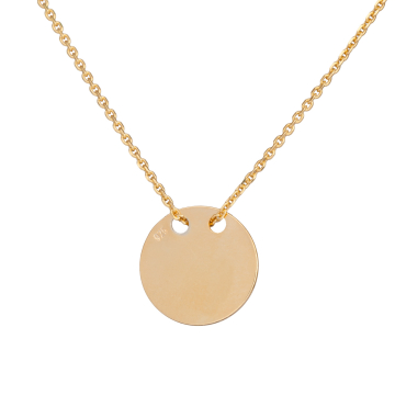 Blaszka celebrytka kółko AG925 pozłacana 14mm