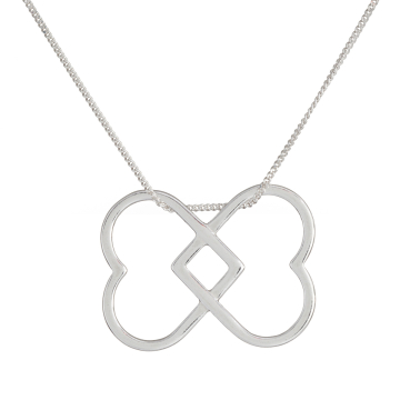 Zawieszka ażurowa 2 serca 20mm AG925