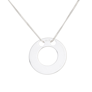 Srebrna blaszka celebrytka kółko 19mm AG925