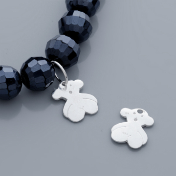 Srebrna zawieszka miś AG925 13mm