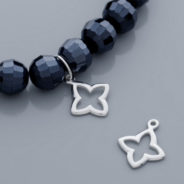 Srebrna zawieszka lilijka  AG925 14,5mm