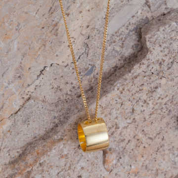 Srebrna zawieszka kółko AG925 pozłacane 9mm