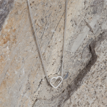 Srebrny rodowany koralik serce 6,5x6,5mm AG925