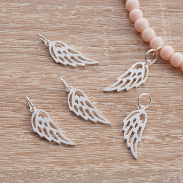 Srebrne skrzydło ażurowe AG925 26,5x10mm