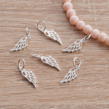 Srebrne skrzydło ażurowe 17,5x6,5mm AG925