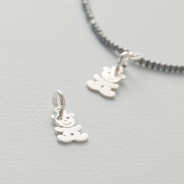 Srebrna zawieszka do bransoletek miś AG925 14.5x9.5mm