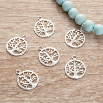 Srebrna zawieszka drzewo rodzinne AG925 15,5mm