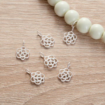 Srebrna zawieszka kwiatek 9mm AG925