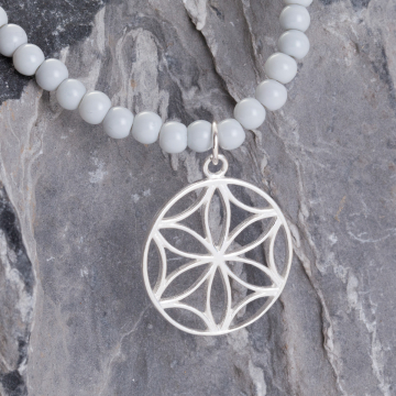 Srebrna zawieszka kwiat w kole 23mm AG925