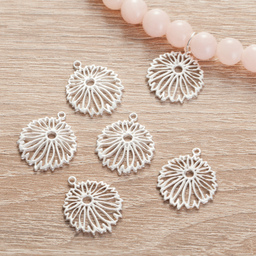 Srebrna zawieszka kwiat ostu 18mm AG925