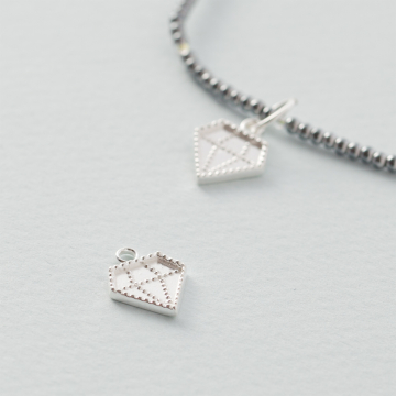 Srebrna zawieszka diament AG925 13,5x10,5mm