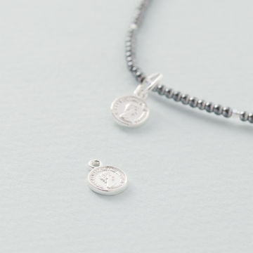 Srebrna zawieszka mała moneta AG925 8mm