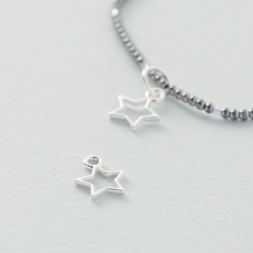 Srebrna zawieszka wycięta gwiazdka AG925 10.5mm