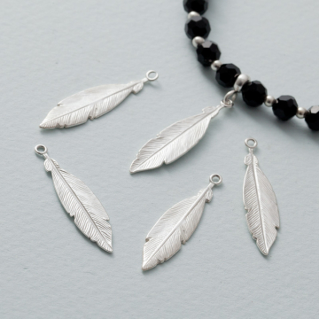 Zawieszka piórko ozdobne AG925 30 mm