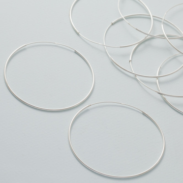 Kolczyki koła AG925 62mm