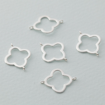 Rozgałęźnik kwiatek wycięty AG925 18x14mm srebrny