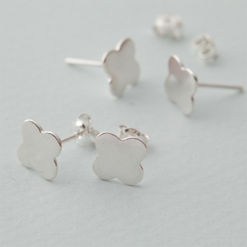 Kolczyki kwiatek pełny AG925 10x10mm