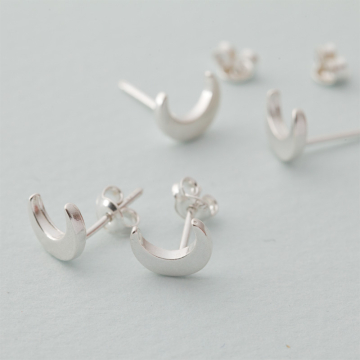 Kolczyki półksiężyc AG925 9x7mm