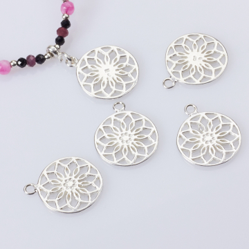 Srebrna zawieszka mandala AG925 14mm