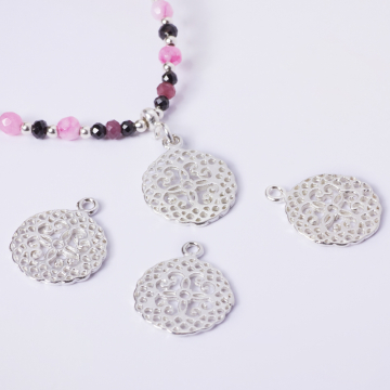 Srebrna zawieszka ażurowa AG925 13mm