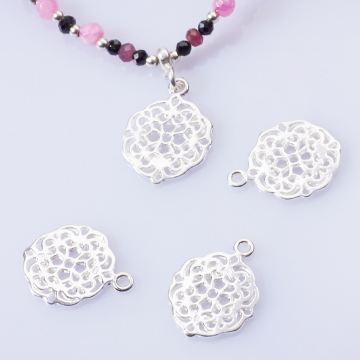 Srebrna zawieszka ażurowa AG925 12mm