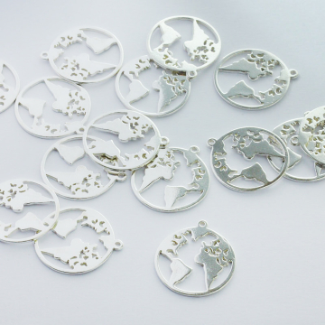 Srebrna zawieszka kula ziemska globus AG925 19,8mm