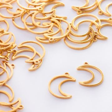 Zawieszka księżyc wycięty AG925 pozłacany 16mm