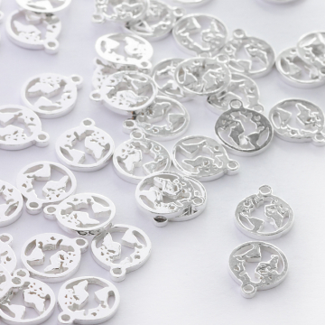 Zawieszka mini kula ziemska AG925 8mm