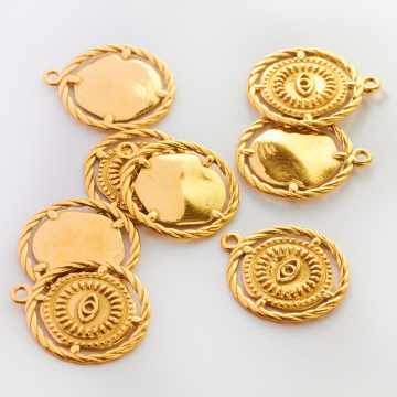 Srebrna zawieszka oko w kółku AG925 16mm