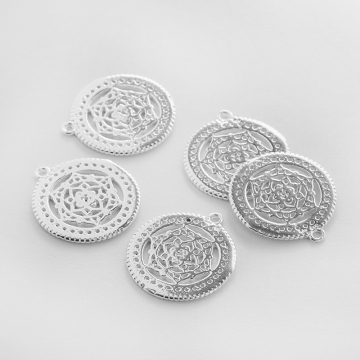 Srebrna ażurowa zawieszka w stylu boho AG925 18,5mm