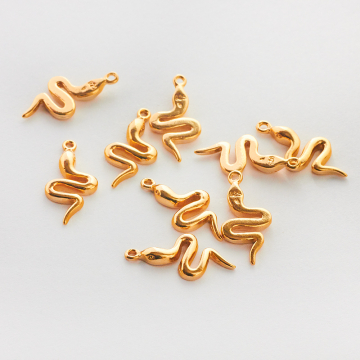 Srebrna zawieszka wąż AG925 pozłacana 18mm