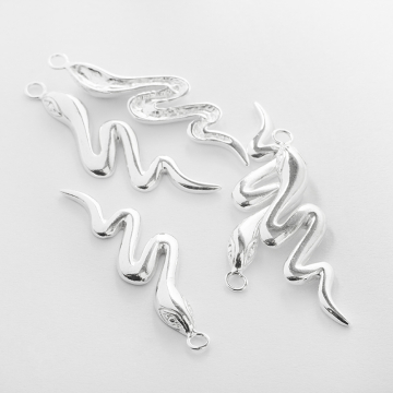 Srebrna zawieszka wąż duży AG925 40mm