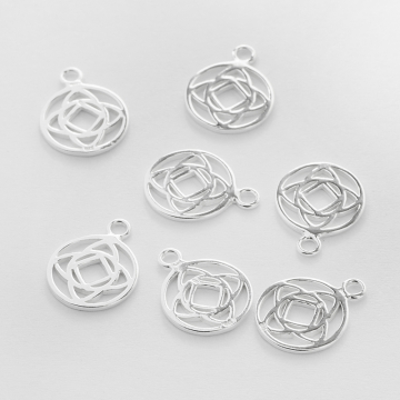 Srebrna zawieszka ażurowe koło AG925 11mm