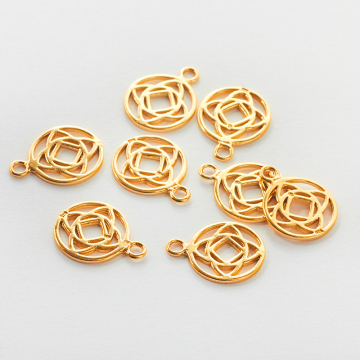 Srebrna zawieszka ażurowe koło AG925 pozłacana 11mm