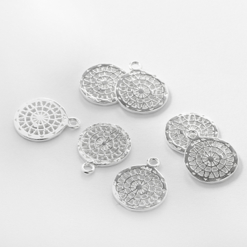 Srebrna zawieszka łapacz snów w stylu boho AG925 13,5mm