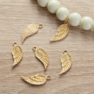 Srebrna zawieszka skrzydło anioła AG925 pozłacana 26.5x21mm