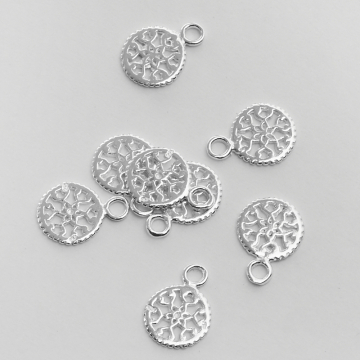 Srebrna zawieszka kółko ażurowe AG925 11mm