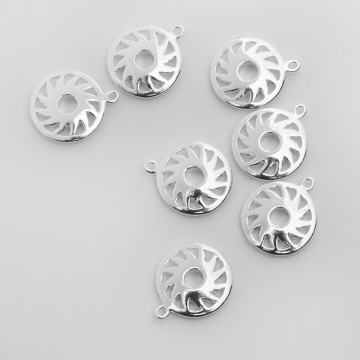Srebrna zawieszka słoneczko w kółku AG925 13mm