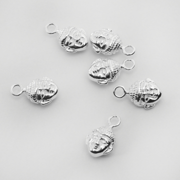 Srebrna zawieszka głowa Buddy AG925 13,5mm