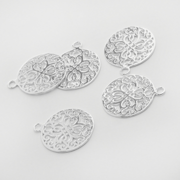 Srebrna zawieszka ornament ażurowy AG925 18mm